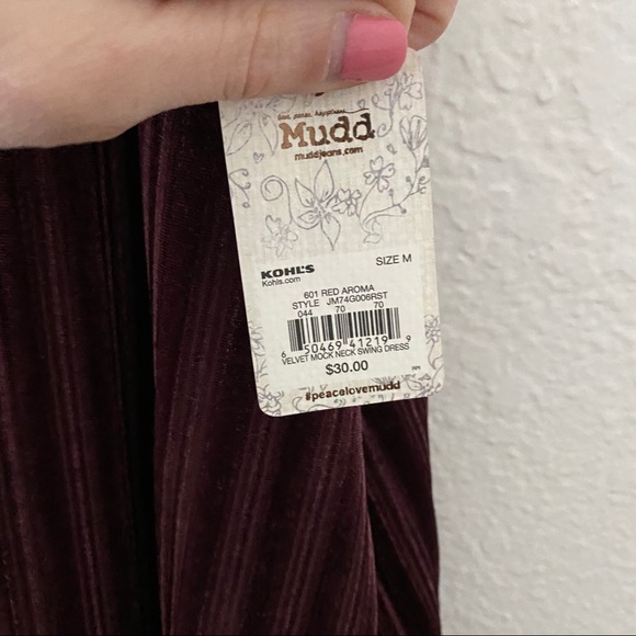 (NWT) Mudd | Juniors Velvet Swing Sleeveless Dress - Picture 5 of 5